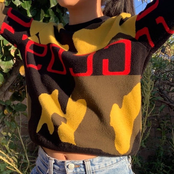 CAMO CREW NECK/SWEATER - Picture 2 of 4